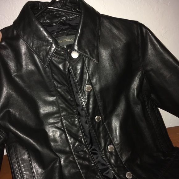 Banana Republic Black Leather Jacket - like New! - Picture 1 of 4